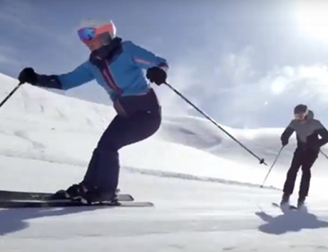 Anwendungsszene für Ski-Schneebrillen