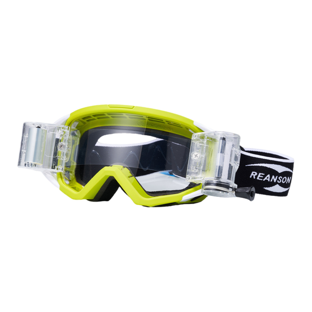Motorradbrille über Brille-MXG136Gelb-grüne Rollfolie