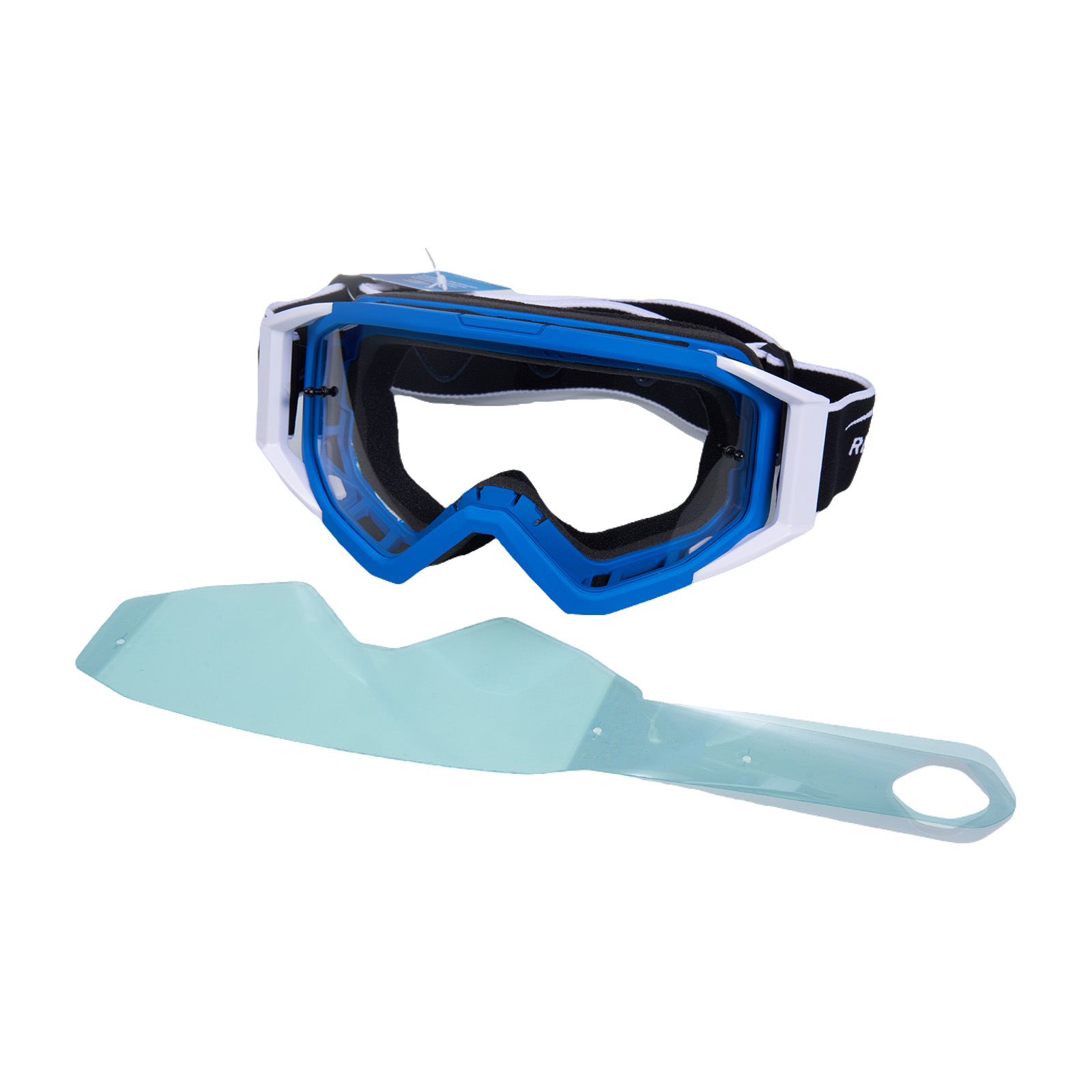 Motorradbrille über Brille-MXG136 Blaue laminierte Folie