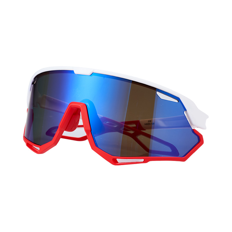 SP015 Rot-weißer Rahmen + blaue Gläser