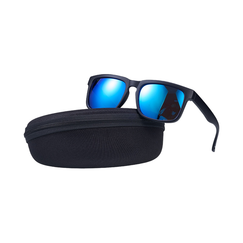 SP010 Fahrradbrille, schwarzer Rahmen + blaue Gläser
