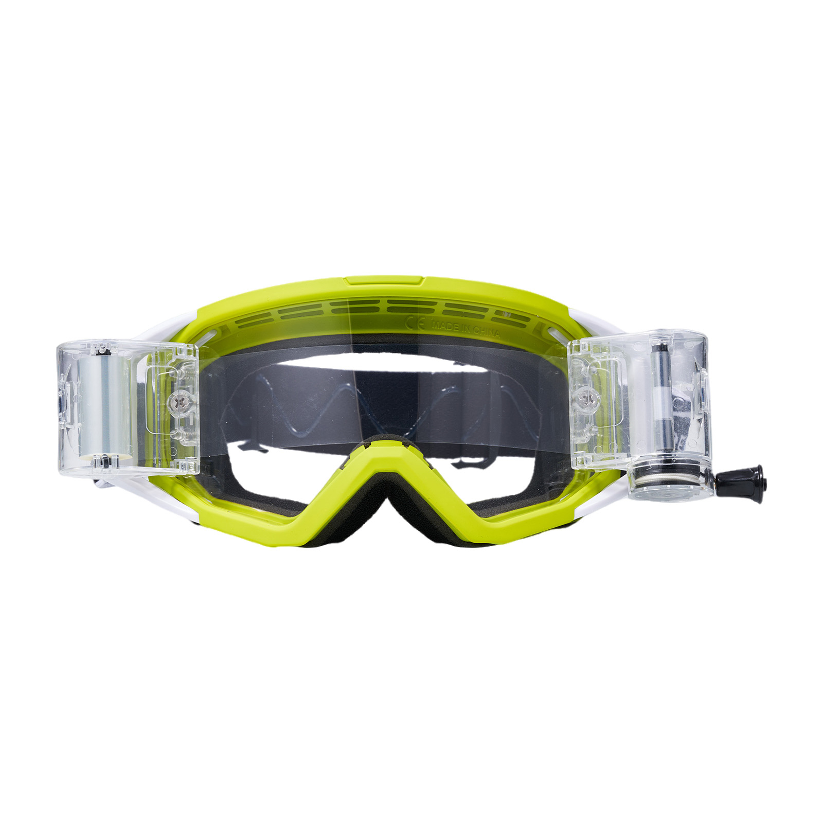Motorradbrille über Brille-MXG136Gelb-grüne Rollfolie