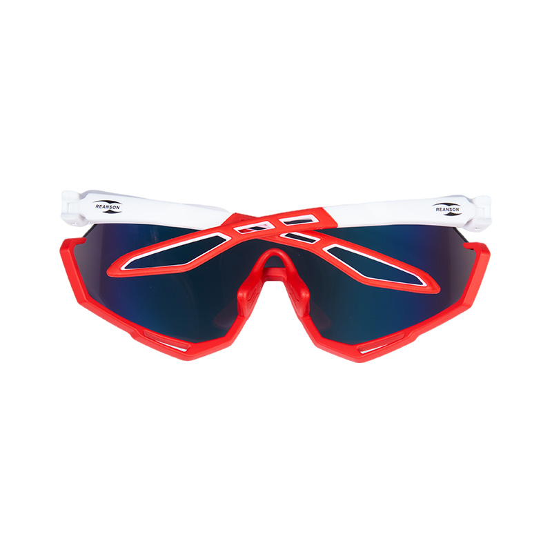 SP015 Rot-weißer Rahmen + blaue Gläser