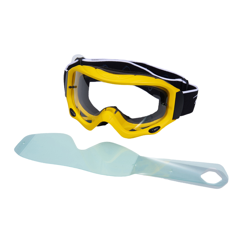 Motorradbrille über Brille-MXG140 Gelbe laminierte Folie