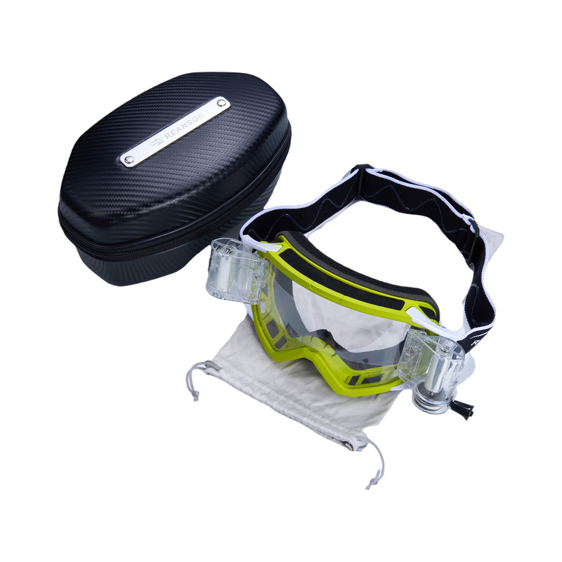 Motorradbrille über Brille-MXG136Gelb-grüne Rollfolie
