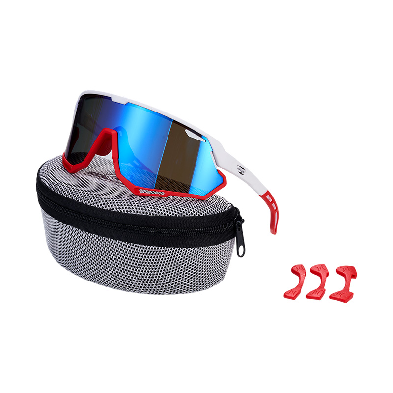 SP015 Rot-Wei&szlig;er Rahmen + Blaue Gl&auml;ser (2) 