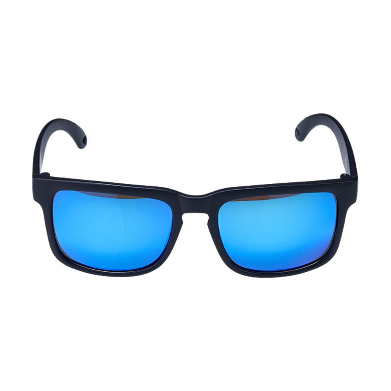 SP010 Fahrradbrille, schwarzer Rahmen + blaue Gläser