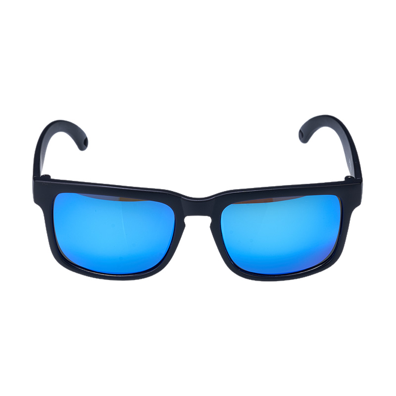 SP010 Fahrradbrille, schwarzer Rahmen + blaue Gläser