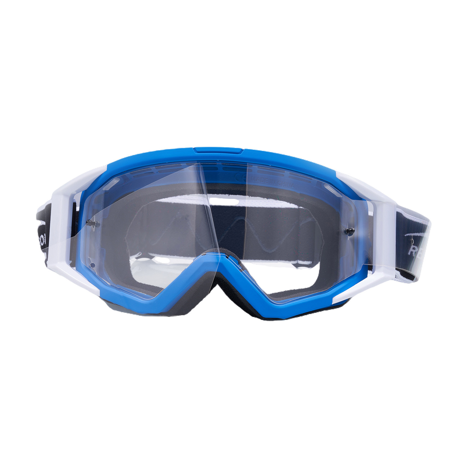 Motorradbrille über Brille-MXG136 Blaue laminierte Folie