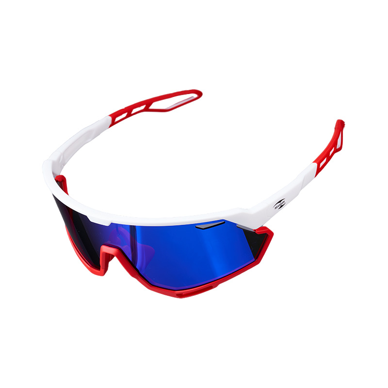 SP015 Rot-weißer Rahmen + blaue Gläser